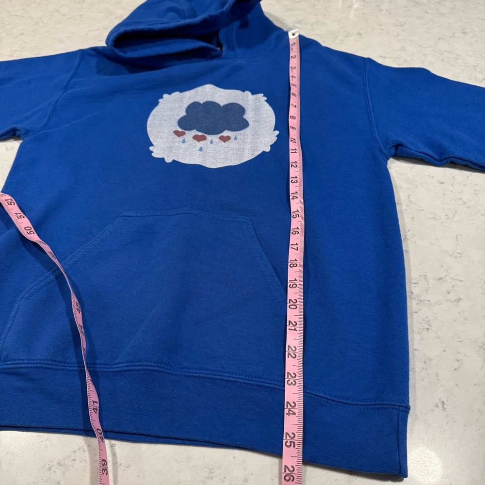 Care Bears Grumpy Bear Gildan Heavy Blend Blue Hoodie Unisex Small Boy Girl - Picture 4 of 8